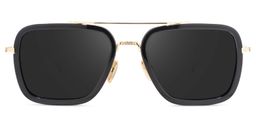 Gifford Aviator Black-Gold Sunglasses0