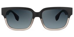 Colin Rectangle Black-Gray Sunglasses0