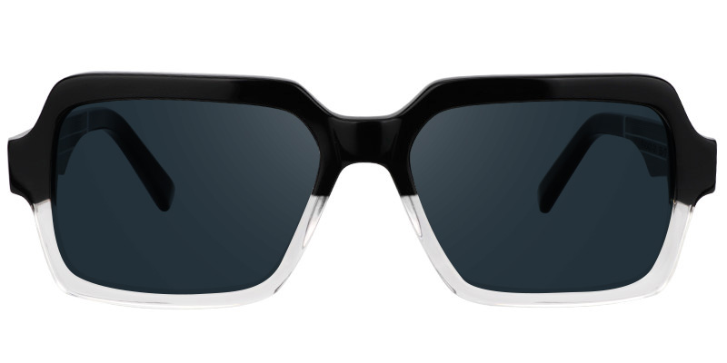 Jack Rectangle Black & Crystal Sunglasses good-img