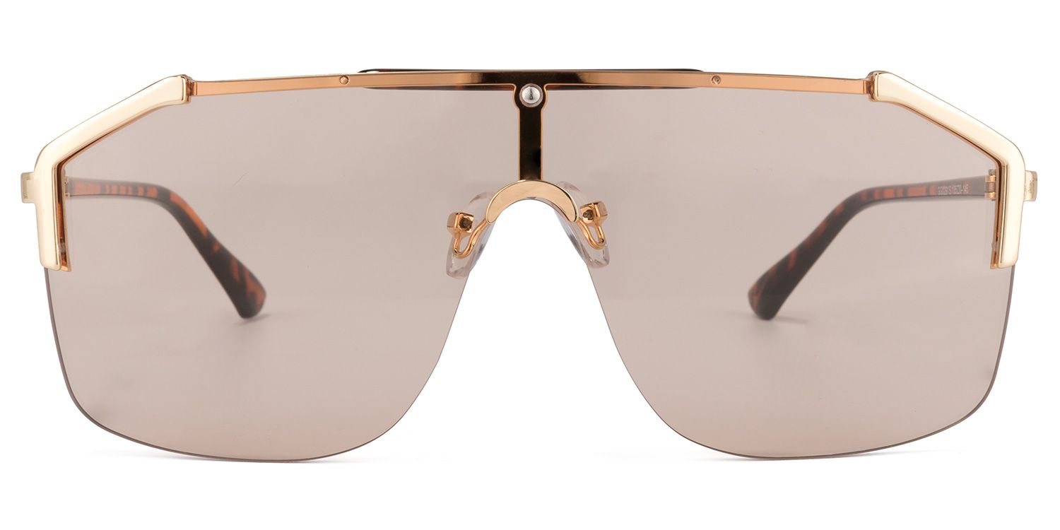 Titus Geometric Beige Sunglasses | ZEELOOL Canada0