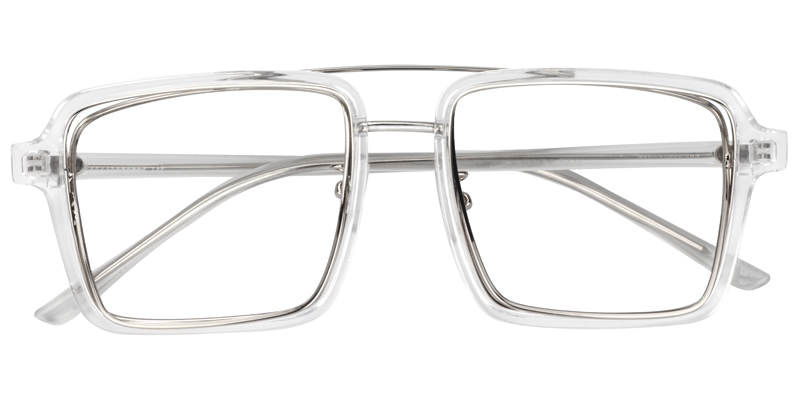 Aviator Clear-Silver Glasses | ZEELOOL Canada1
