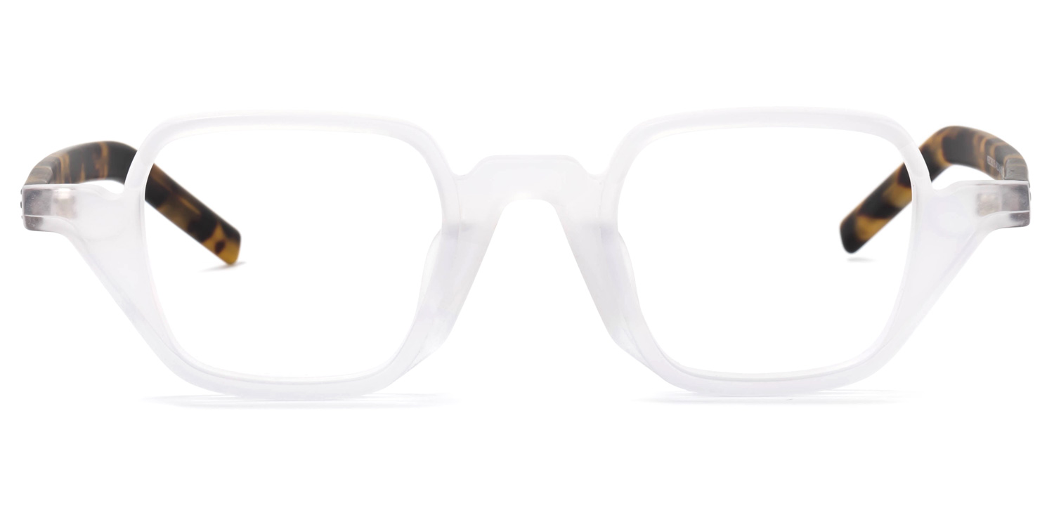 Yasin Square White Glasses | ZEELOOL Canada0