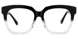 Xion Square Black to Clear Gradient Glasses0