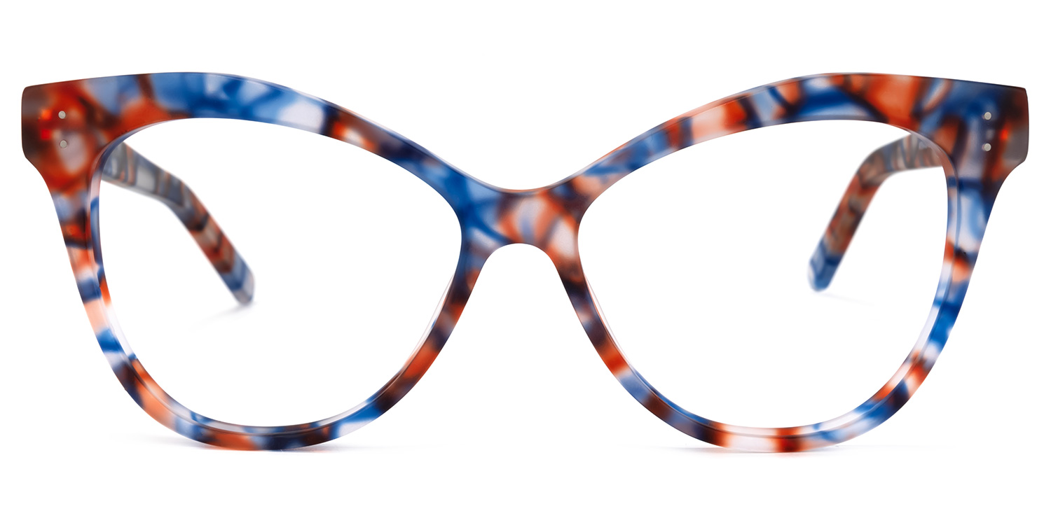Eschwege Cateye Blue-Floral Glasses | ZEELOOL Canada0