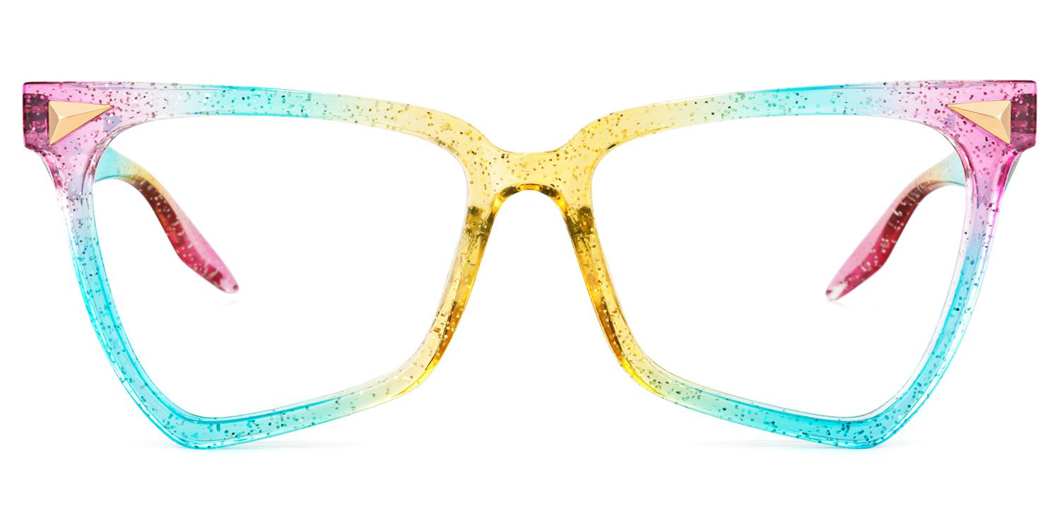 Cicely Geometrical Rainbow Eyeglasses | ZEELOOL Canada0