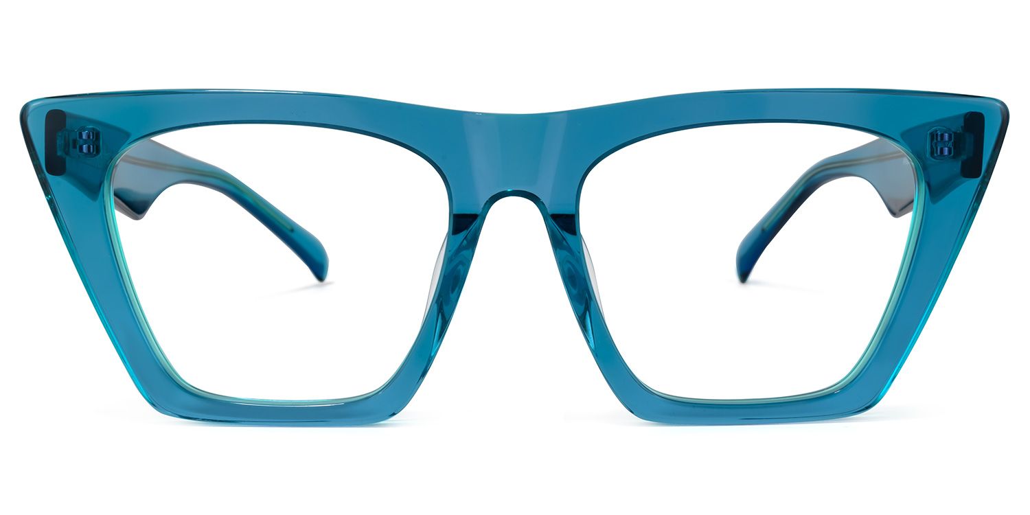 Cecile Cat Eye Blue Glasses | ZEELOOL Canada0