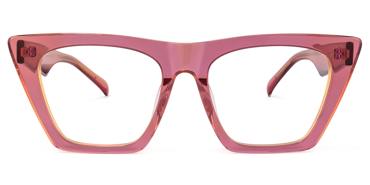 Cecile Cat Eye Pink Glasses | ZEELOOL Canada0