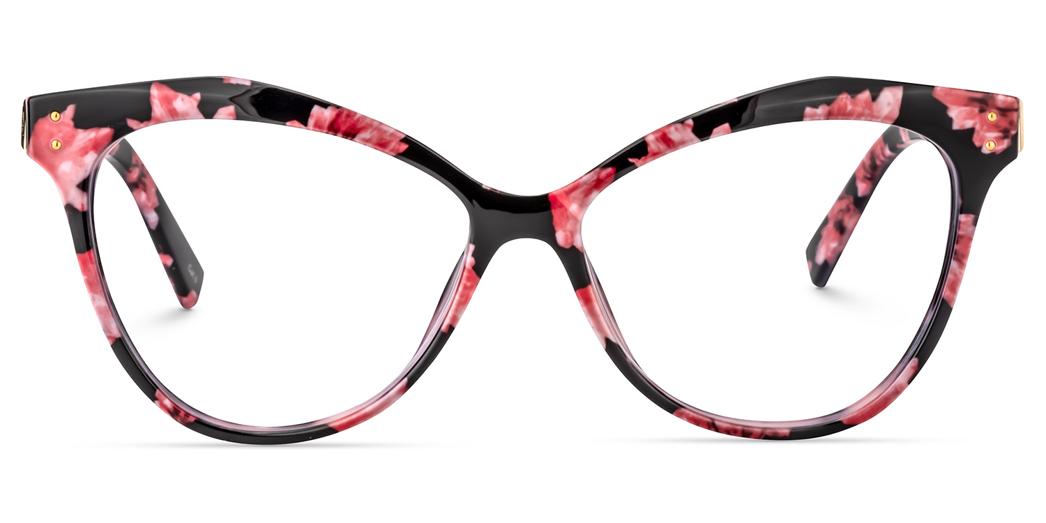 Cateye Pink Floral Glasses | ZEELOOL Canada0