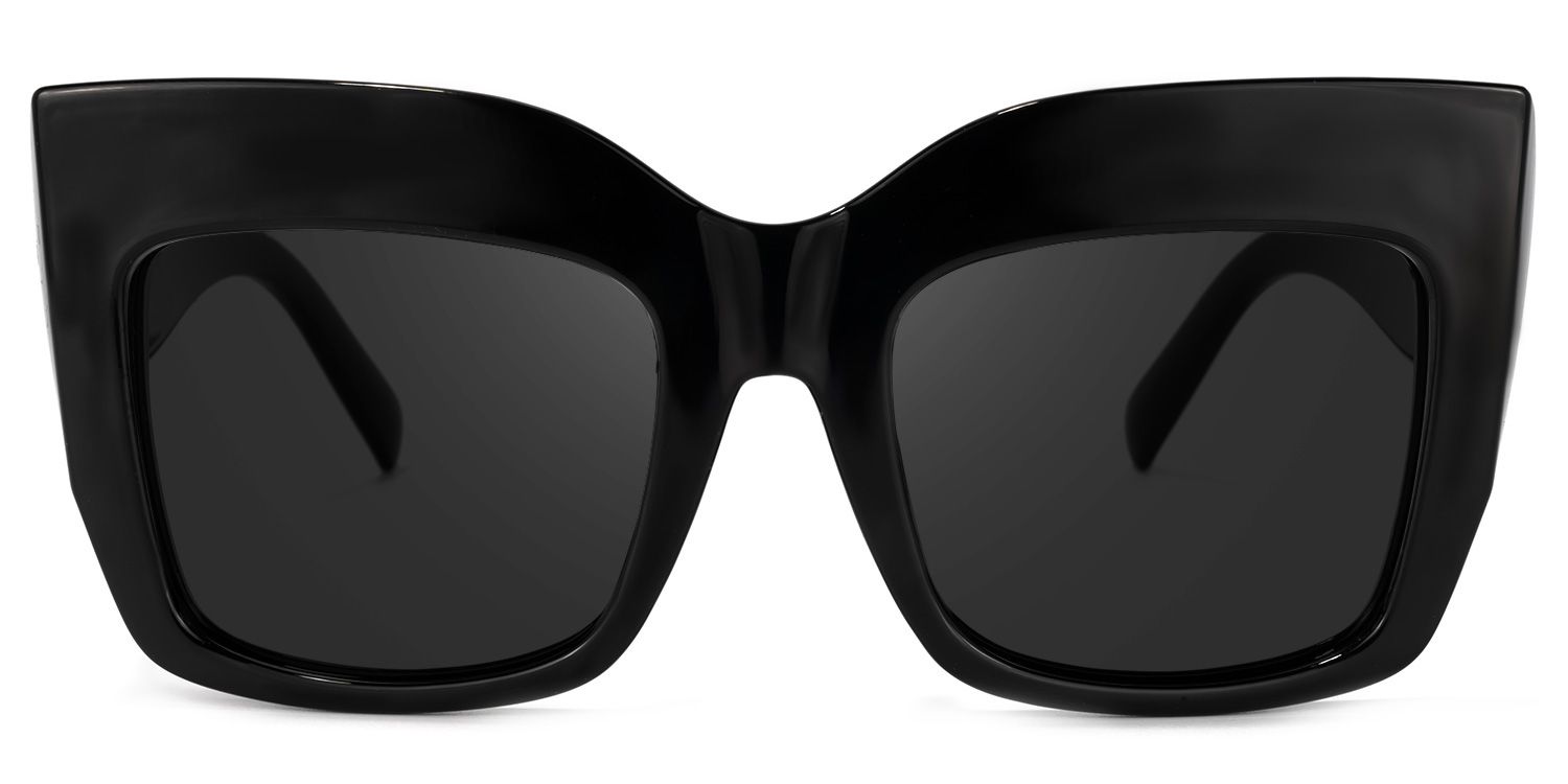 Alberta Cat Eye Black Sunglasses | ZEELOOL Canada0