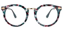 Quentina Blue Round Glasses0