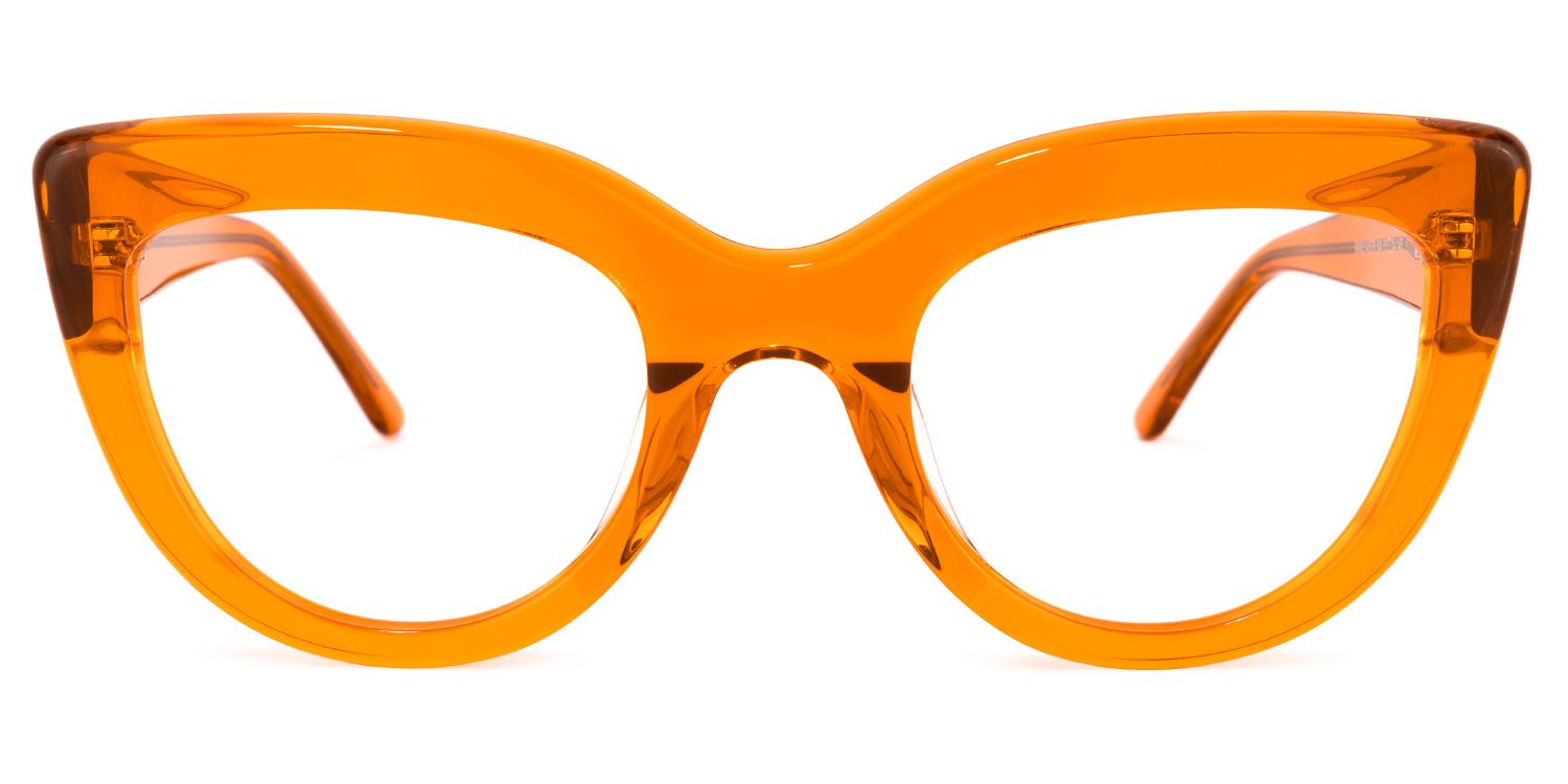 Caren Cateye Orange Glasses | ZEELOOL Canada0