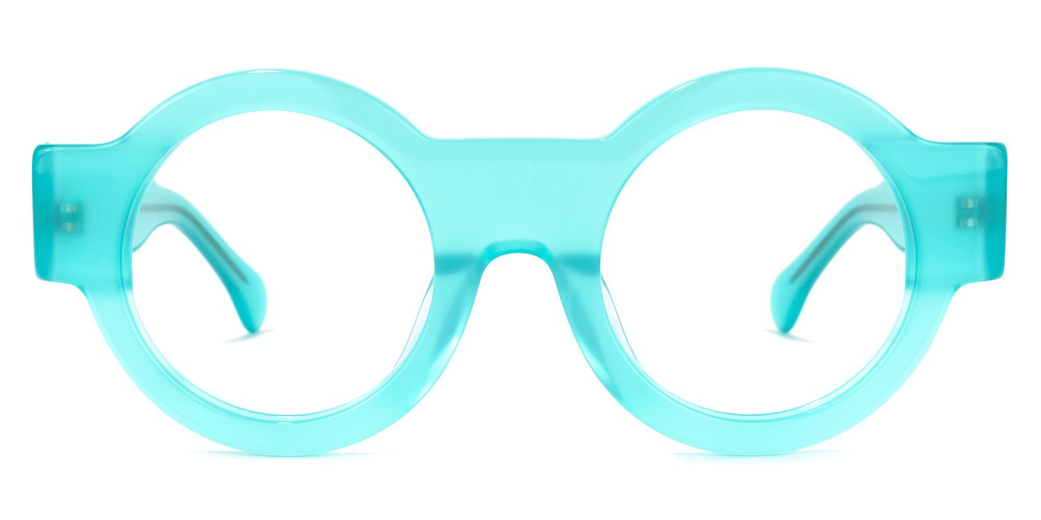 Hardnett Round Turquoise Glasses | ZEELOOL Canada0