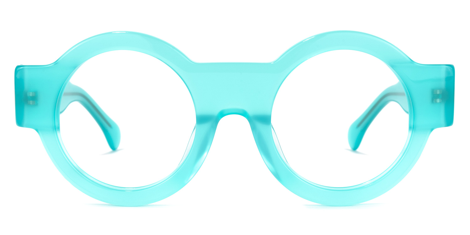 Hardnett Round Turquoise Glasses | ZEELOOL Canada0