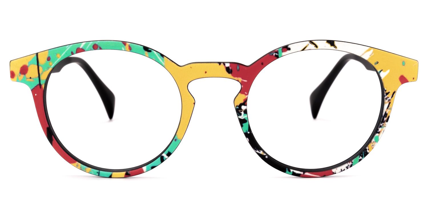 Street-Artist Round Colorful Frame Glasses | ZEELOOL Canada0