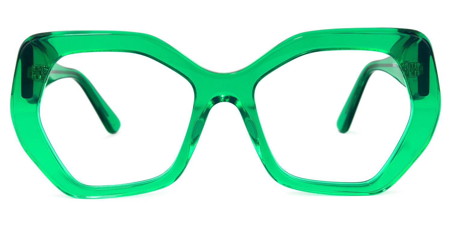 Vickie Geometric Green Glasses | ZEELOOL Canada0