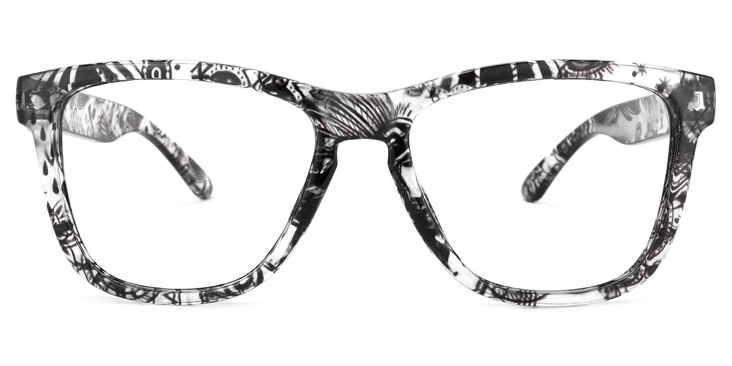 Randall Square Black-Floral Glasses | ZEELOOL Canada0