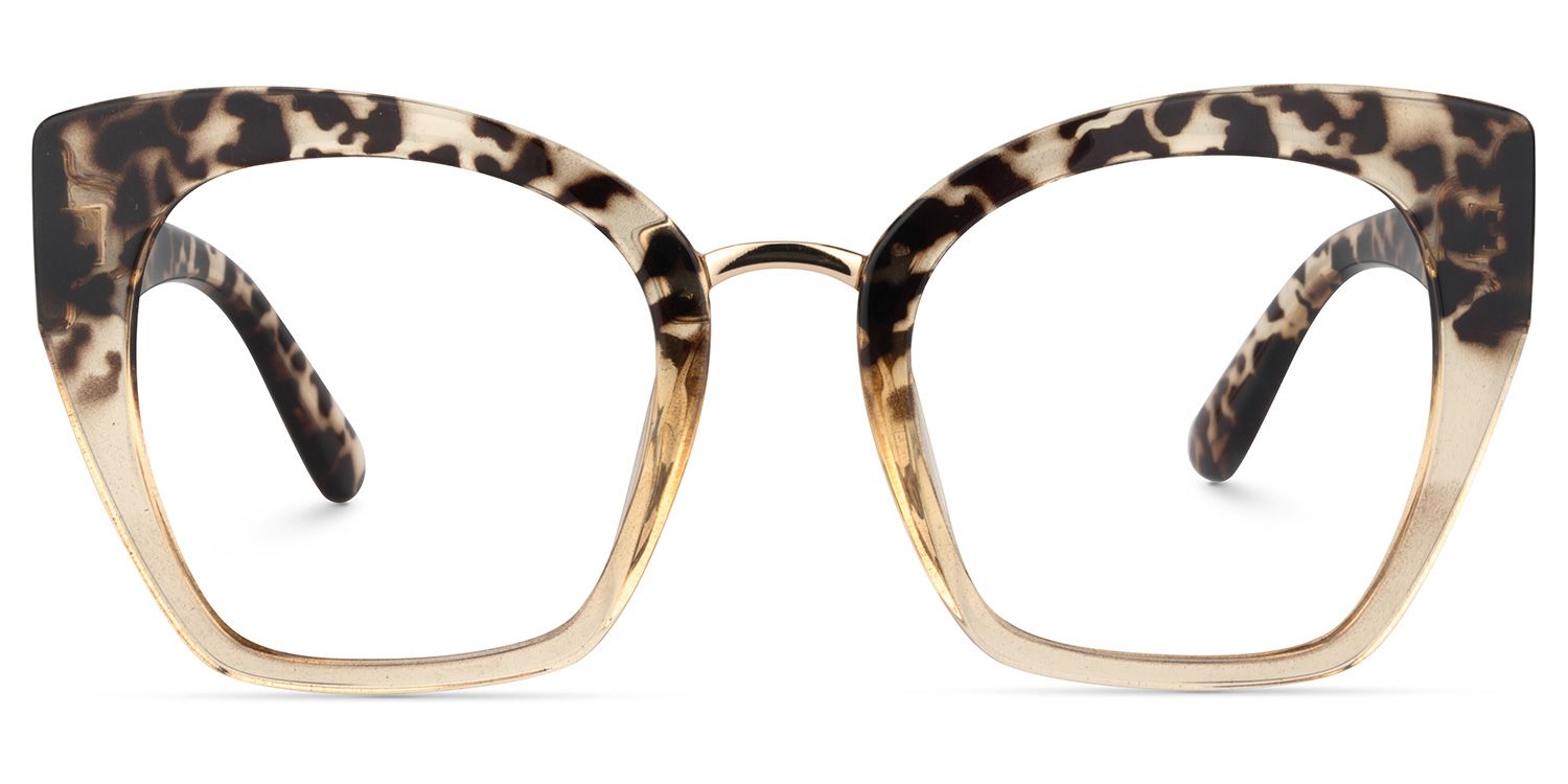 Denis Cat-eye Light Blonde Tortoise Frame Glasses0