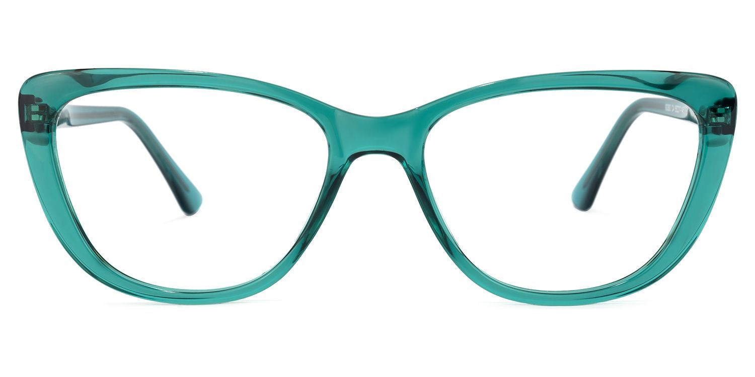 Qamar Cateye Peacock-Blue Glasses | ZEELOOL Canada0