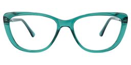 Qamar Cateye Peacock-Blue Glasses0