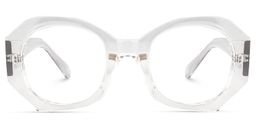 Desire Geometric Clear Glasses0