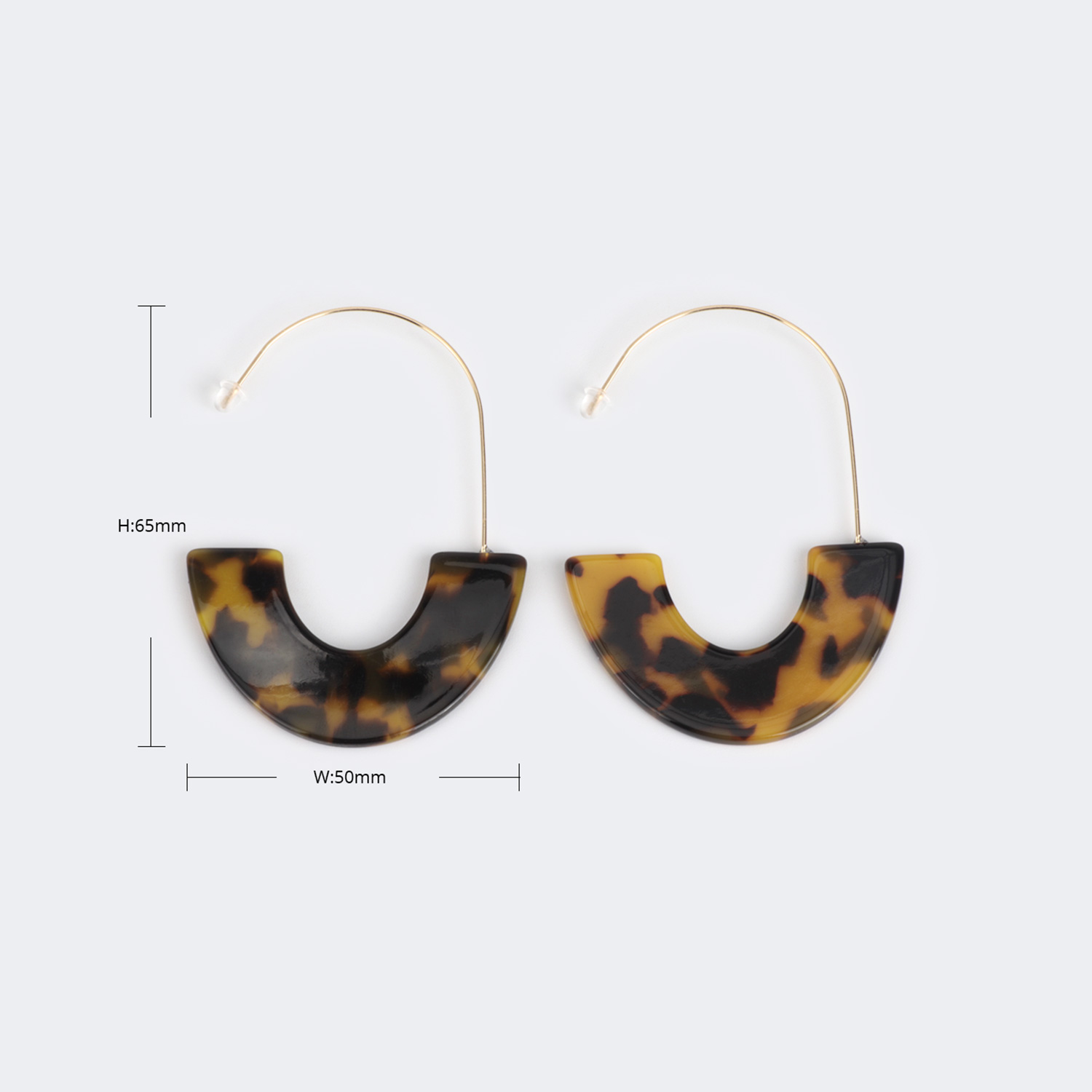 Vintage Pattern Oval Tortoise Earrings | ZEELOOL Canada2