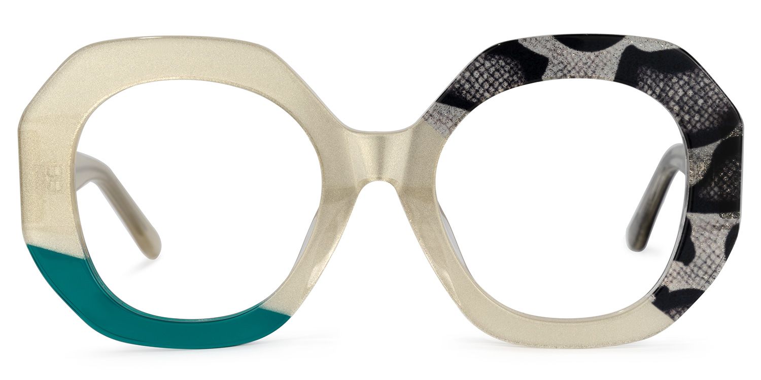 Kinkle Geometric Snake-Skin Glasses | ZEELOOL Canada0