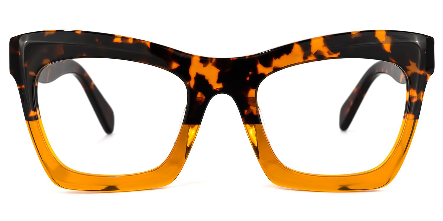Benitez Square Tortoise Frame Glasses | Zeelool Optical0