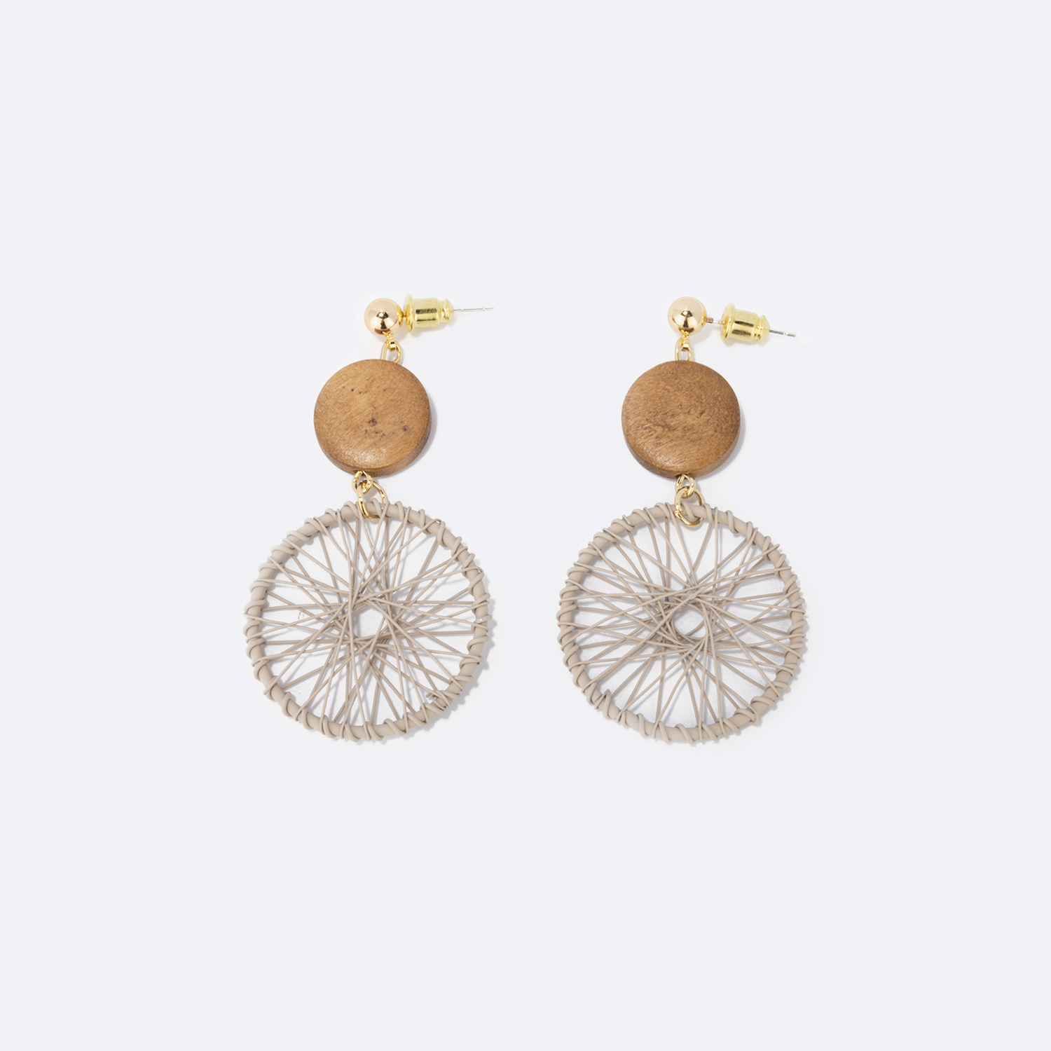 Stylish Weave Round Earrings | ZEELOOL Canada1