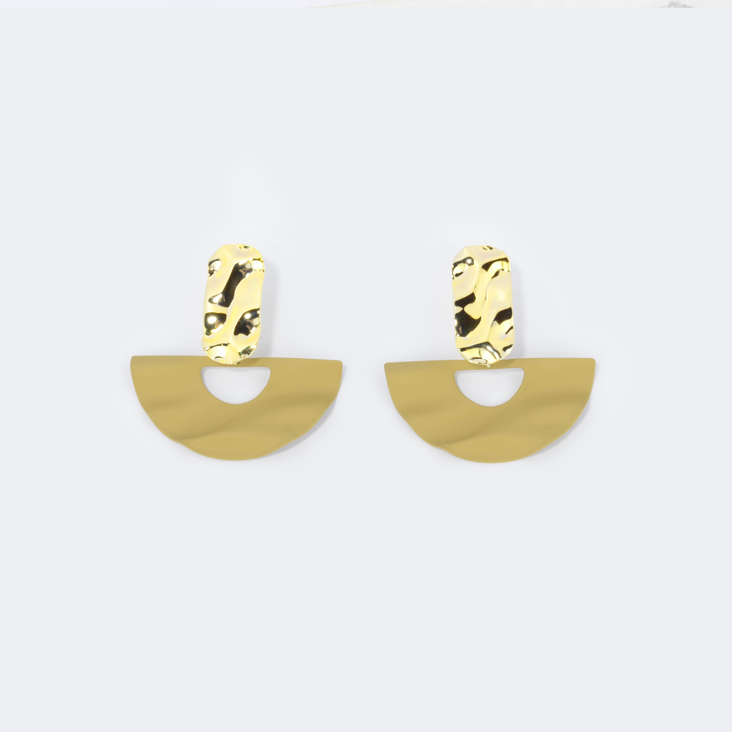 Stylish Semicircle Metal Earrings | ZEELOOL Canada1
