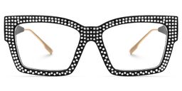 Drayton Square Black Glasses0