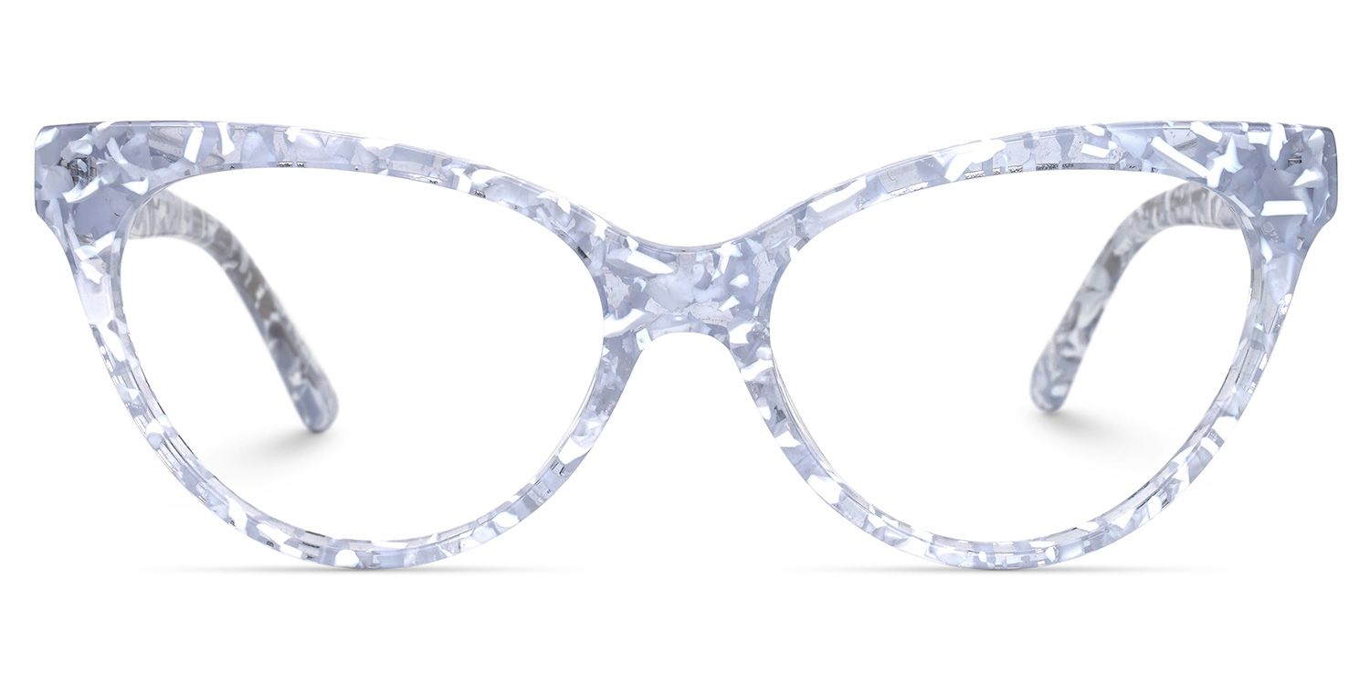 Cat Eye White-Clear Glasses | ZEELOOL Canada0
