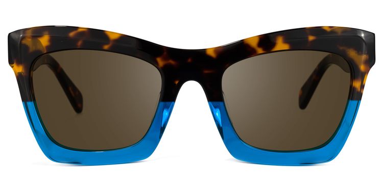 Benitez Blue Rectangle Sunglasses