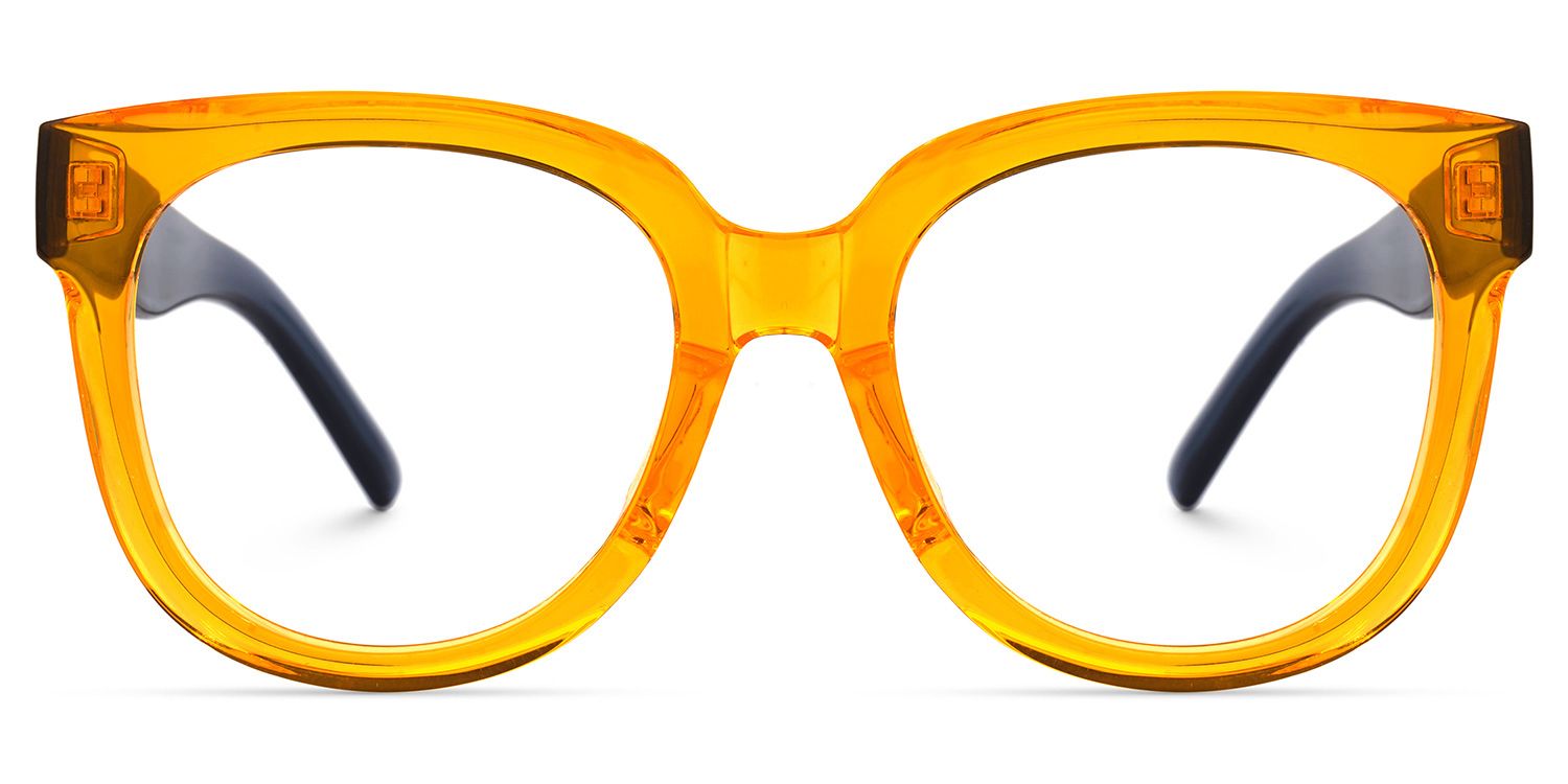 Harrell Square Orange Glasses | ZEELOOL Canada0