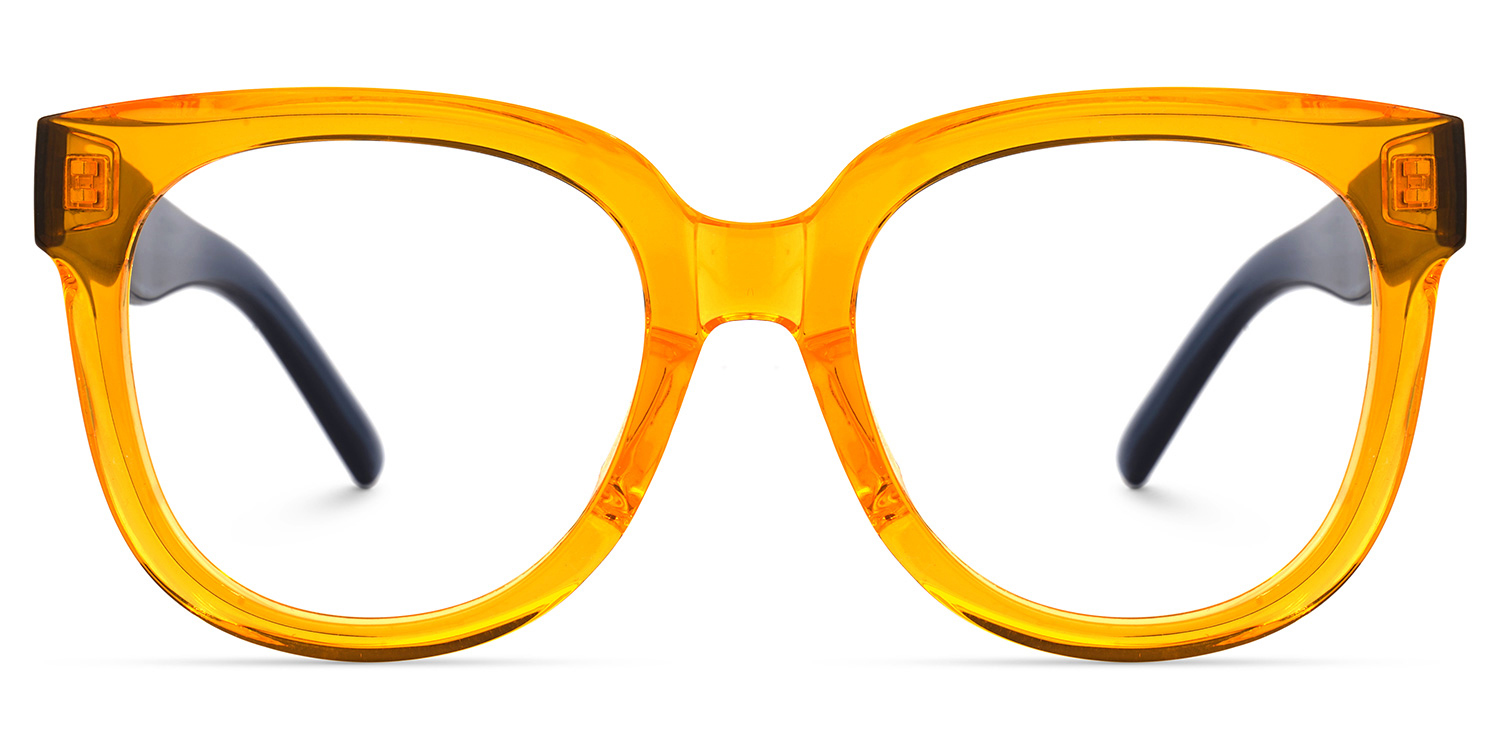 Harrell Square Orange Glasses | ZEELOOL Canada0