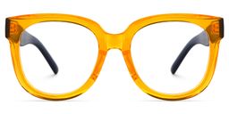 Harrell Square Orange Glasses0