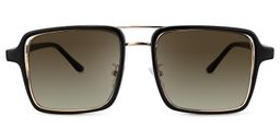 Nellie Aviator Black-Gold Sunglasses0