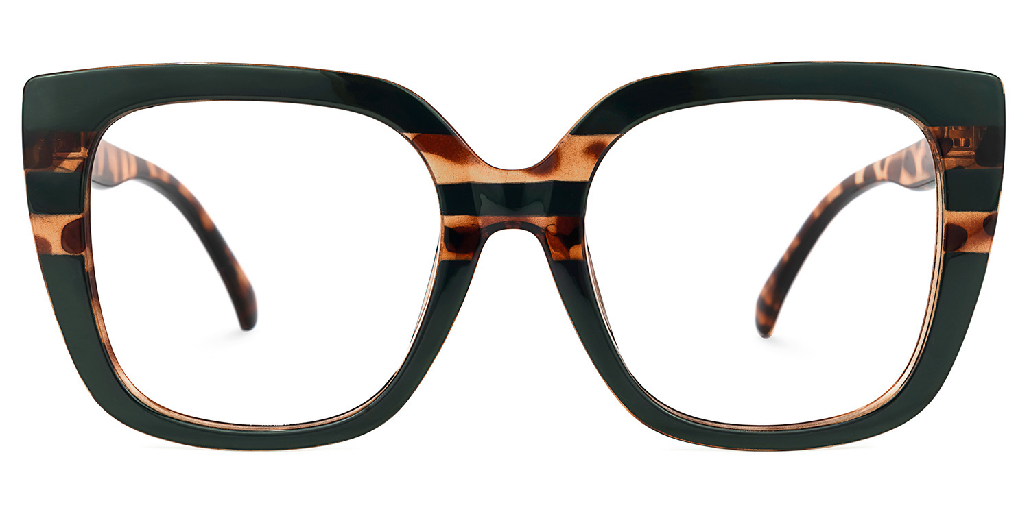 Brenda Square Dark-Green Glasses0