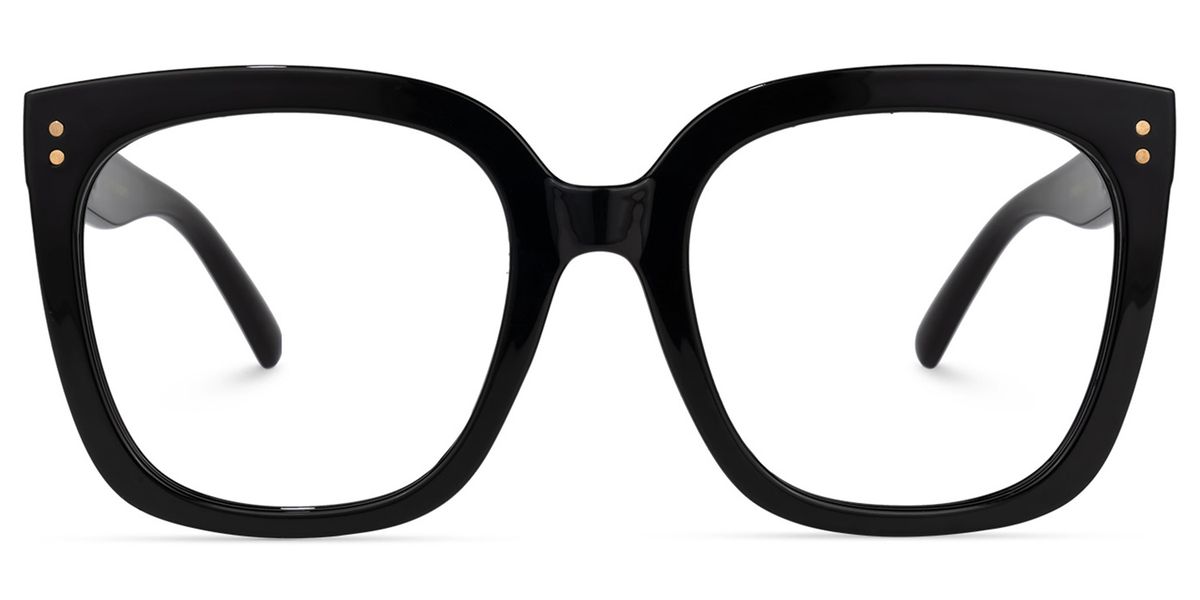 Ebony Square Black Glasses2
