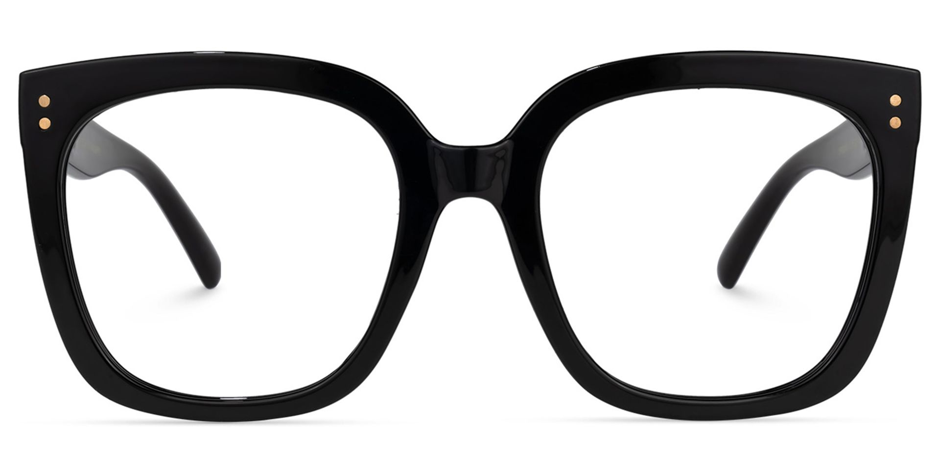 Ebony Square Black Glasses and Eyeglasses0