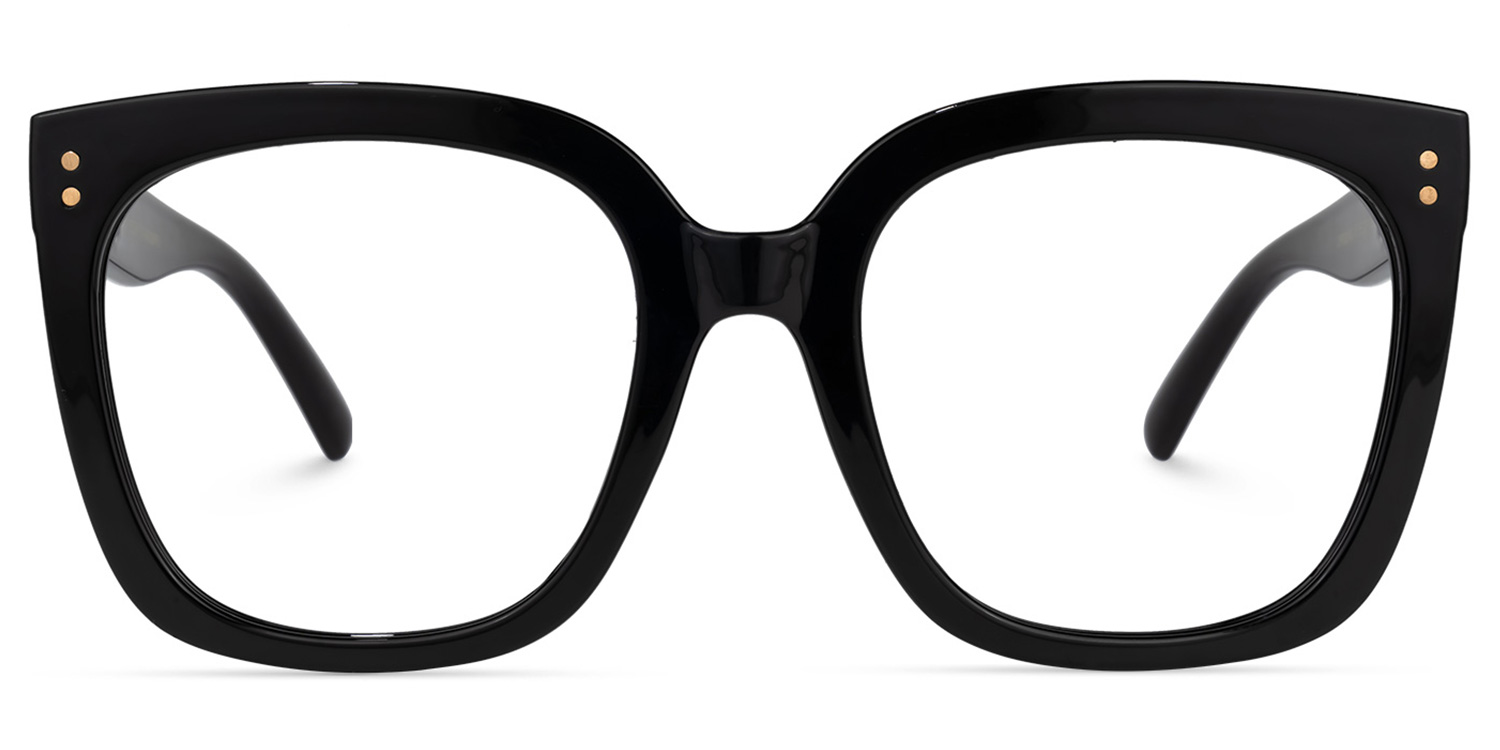 Ebony Square Black Glasses0