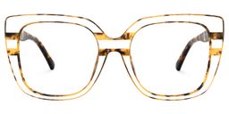 Brenda Square Light-Tortoise Glasses0