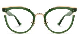 Laraine Green Cat eye Glasses0