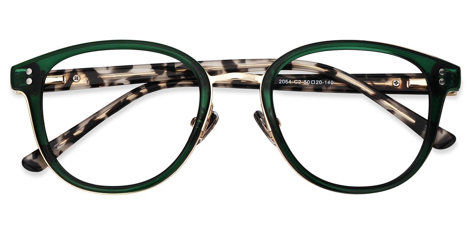 Matthew Round Green Glasses | ZEELOOL Canada1