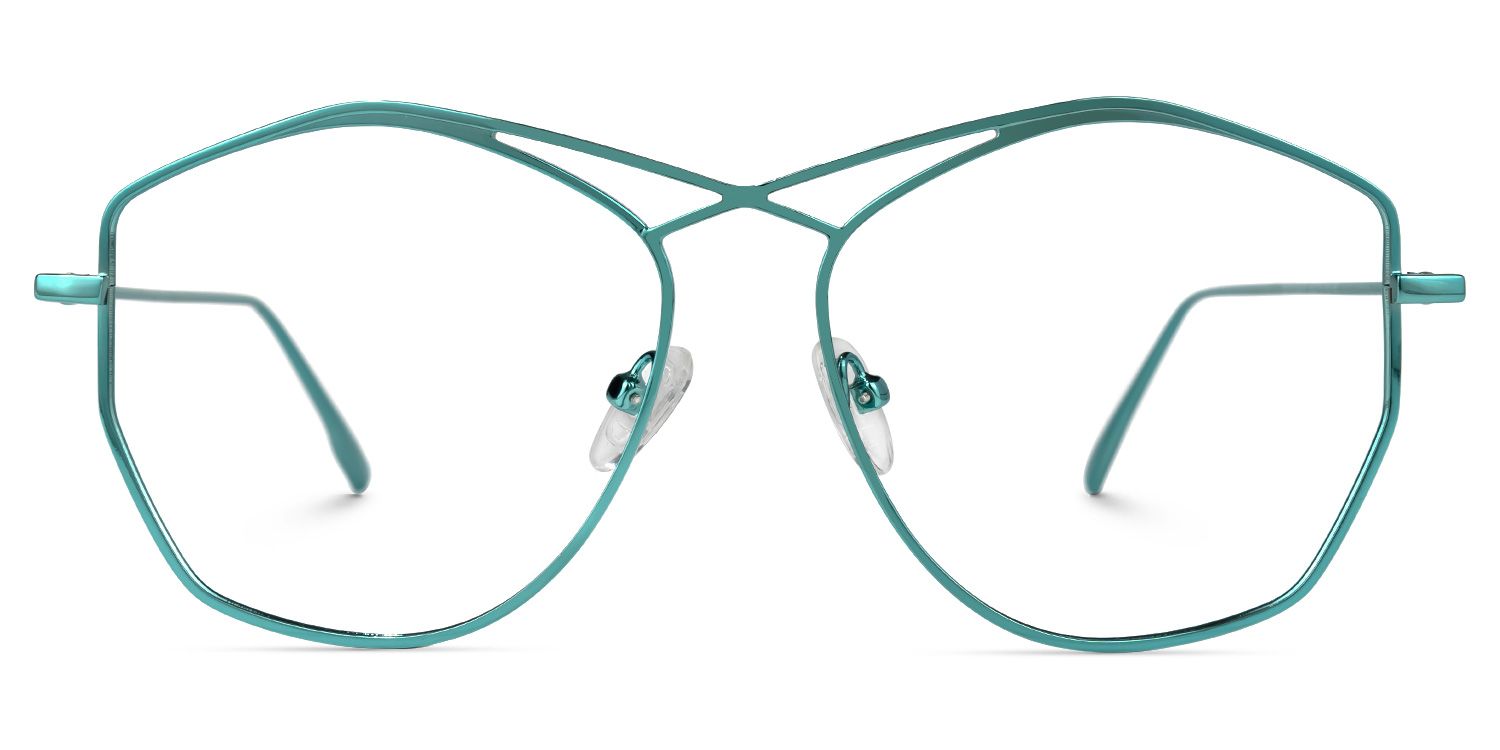 Raven Geometric Green Glasses | ZEELOOL Canada0