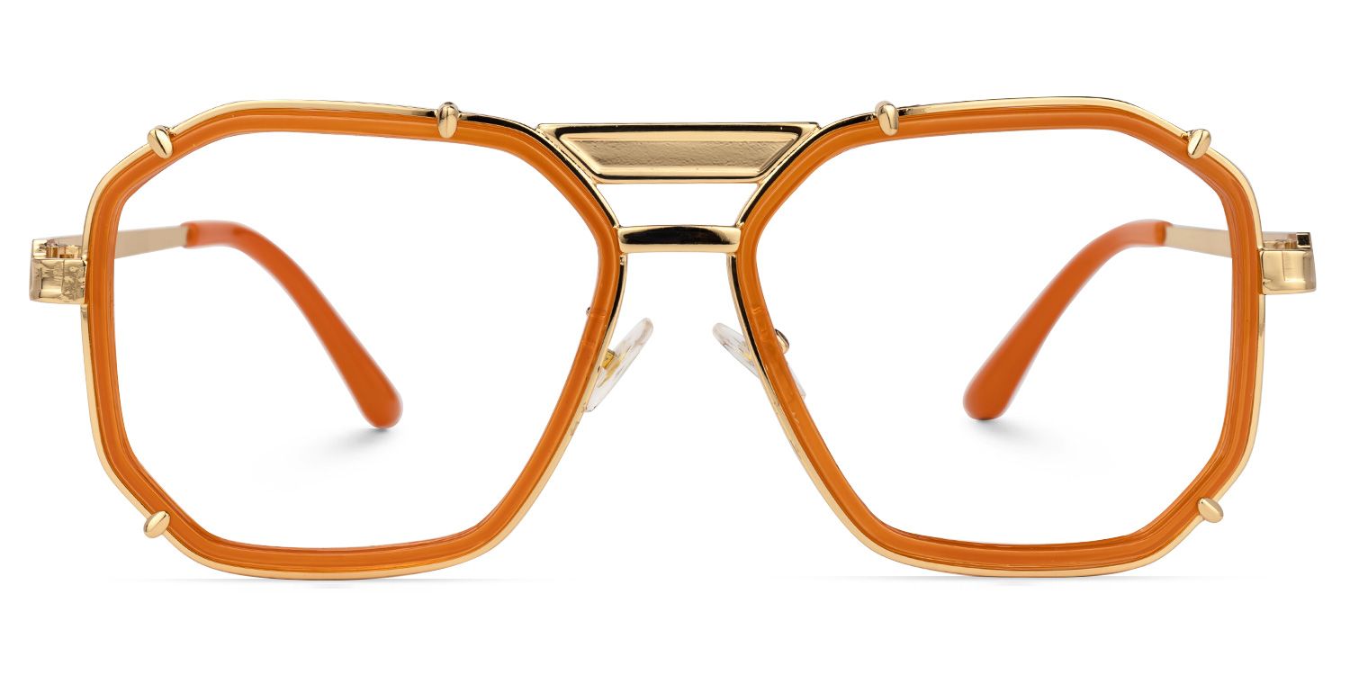 Rumble Geometric Orange Glasses | ZEELOOL Canada0