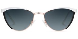 Sydney Cat Eye White Sunglasses0