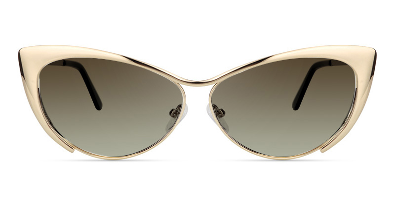 Ellen Cateye Gold Sunglasses0