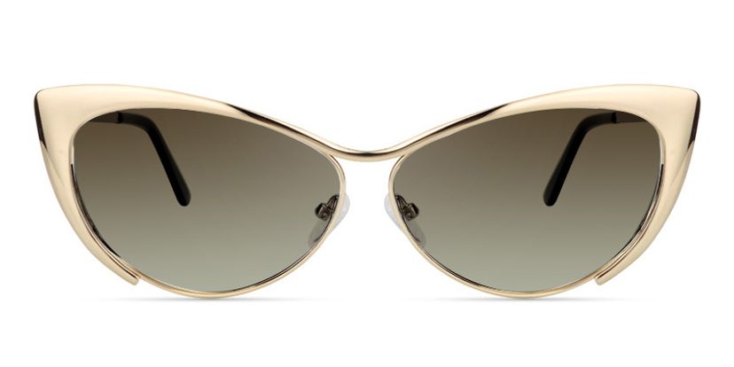 Ellen Cateye Gold Sunglasses