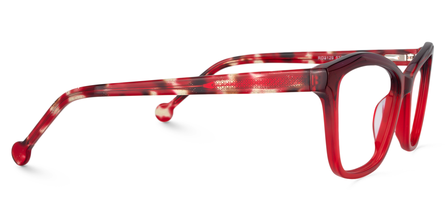 Rectangle Red Glasses | ZEELOOL Canada4