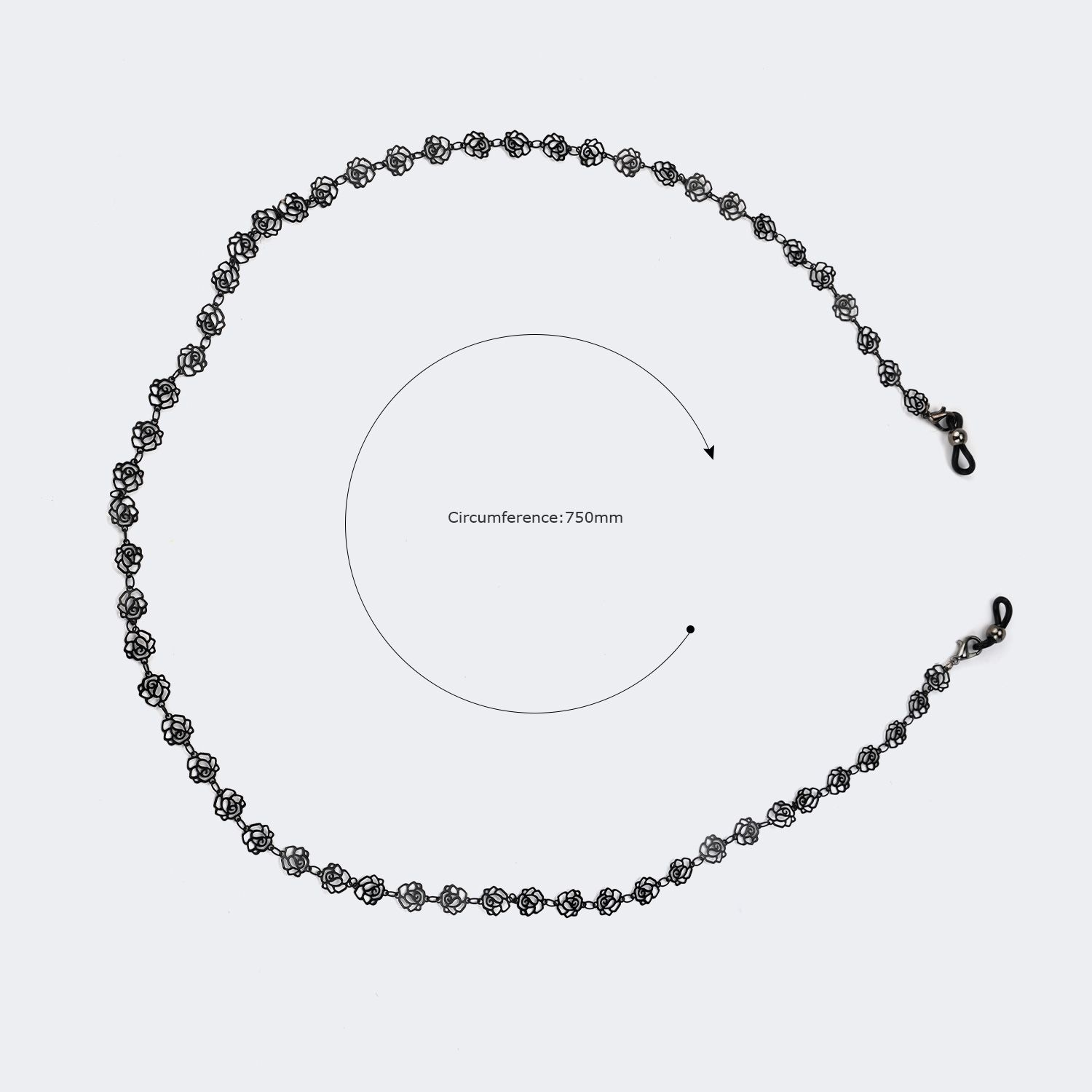 Distinctive Black Flower Shape Chains | ZEELOOL Canada2